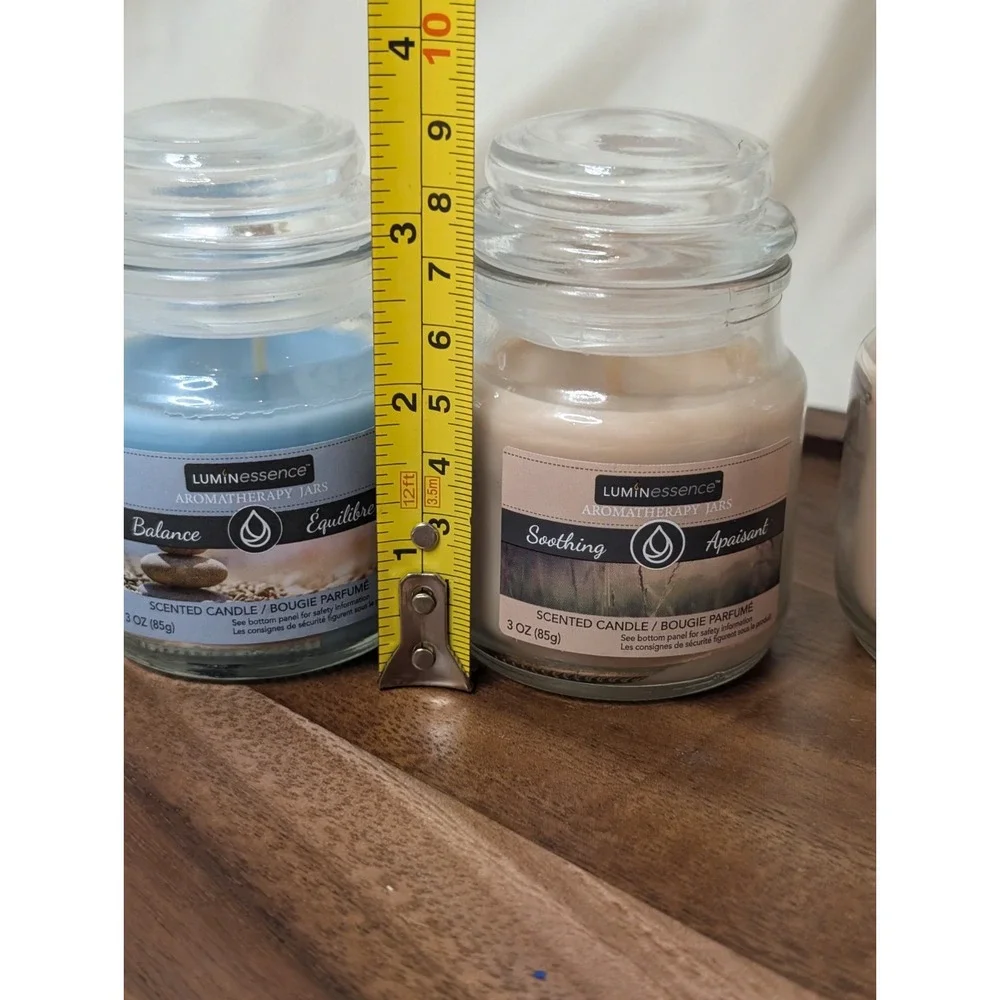 Luminessense Balance Soothing (2) Scented Aromatherapy Jar Candles, 3oz Set Of 3
